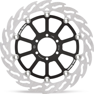 Flame Floating Alu Brake Disc Black, Silver 