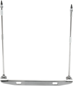 License Plate Mounted Double Flag Holder Chrome, 1, nordicamoto.ro