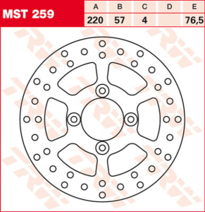 Round Fixed Brake Rotor 220-250mm Steel, 2, nordicamoto.ro