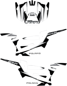 Complete Utv Graphics Kit Black, Silver, White, 1, nordicamoto.ro