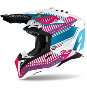 Casca Airoh Aviator 3 Wave Pink Gloss Chrome