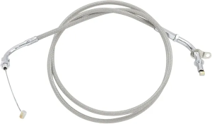 Cablu de accelerație/ralanti din oțel inoxidabil Armor Coat pentru motociclete cruiser, model Silver Standard, 1, nordicamoto.ro