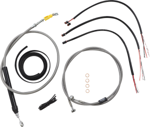 Complete Stainless Braided Handlebar Cable/brake Line Kit Silver, 1, nordicamoto.ro
