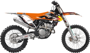 Trophy Graphic Kit With Seat Cover Yellow, Orange, Black, 2, nordicamoto.ro