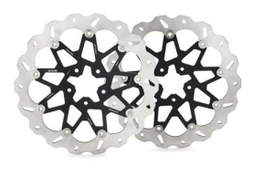 Wave brake disc set