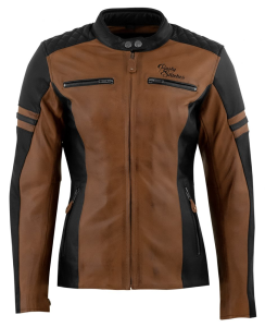 Geaca Piele Dama Rusty Stitches Joyce Brown/Black