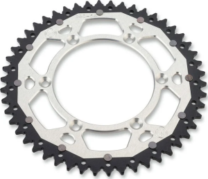 MOOSE RACING Pinion dublu spate – negru, argintiu, anodizat 