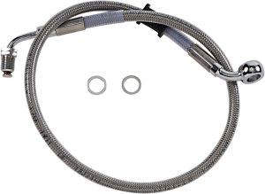 Stainless Steel Brake Line Kit Silver, Clear-coated