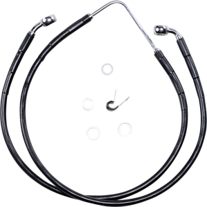 Stainless Steel Brake Line Kit Black, 2, nordicamoto.ro
