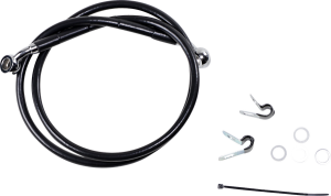 Stainless Steel Brake Line Kit Black, 2, nordicamoto.ro