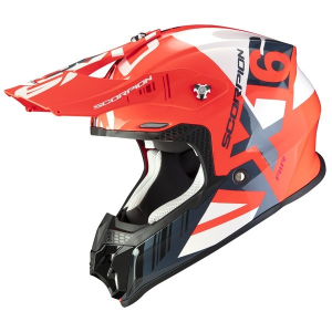 Casca cross-enduro SCORPION EXO VX-16 MACH Alb/Negru/Rosu