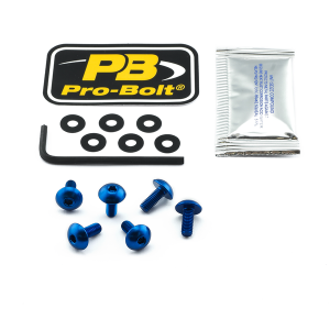 Screen Bolt Aluminium Blue