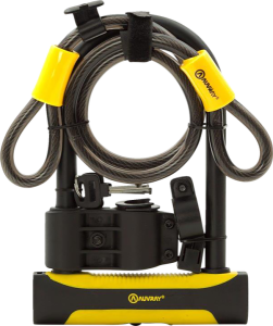 U-lock + Cable, U-roc Black, Yellow, 1, nordicamoto.ro