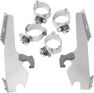 Fats/slim Windshield  Trigger-lock Complete Mount Kit Polished, 1, nordicamoto.ro