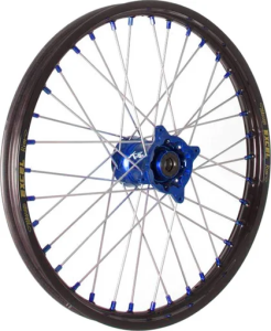 Jantă Elite Mx-en, spițe argintii, negru, albastru