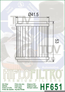 Filtru ulei KTM 690/HUSQVARNA 701 Hiflofiltro HF651