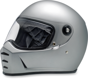 Lane Splitter Full Face Helmet Flat Silver Large Silver