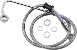 Extended Length Stainless Steel Brake Line Silver, Clear-coated Oversize [+51 mm (2'')], 1, nordicamoto.ro