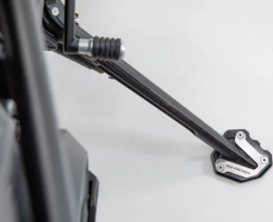 Extensie pentru piciorul suportului lateral, negru, argintiu, 2, nordicamoto.ro
