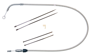 Polished Stainless Quick Connect Upper Clutch Cable Silver, 1, nordicamoto.ro