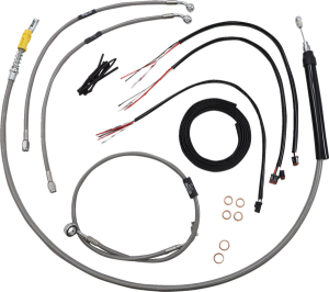 Complete Stainless Braided Handlebar Cable/brake Line Kit Silver, 1, nordicamoto.ro