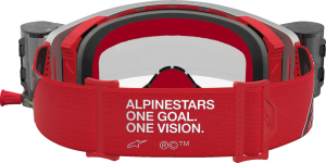 Ochelari Alpinestars Supertech Firma Roll-Off Rosu/Argintiu/Lentila Clara, 5, nordicamoto.ro