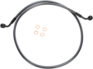 E-z Align Dot Braided Single Disc Front Brake Line Black, Black Pearl, 3, nordicamoto.ro