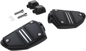 Twin Rail Footrests Black