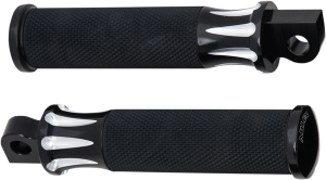 Fusion Male-mount Footpegs Black, Silver