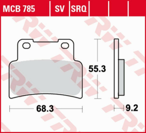 Placute frana fata TRW Sinterizate TRACK APRILIA RS 125 '07 -'13/SL 750 SHIVER / DROSODURO '07 -'17/NA 850 MANA '07 -'16/SL 900 SHIVER/SMV 900 DROSODURO '17 -/YAMAHA MT 125/ YZF 125R '14 -