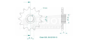 Standard Sprocket Front 520 Natural, 2, nordicamoto.ro