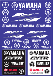 Sticker Sheet Black, Blue, White, 1, nordicamoto.ro