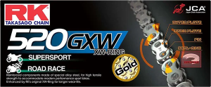 Xw-ring Gb 520 Gxw Drive Chain Gold  520, 2, nordicamoto.ro