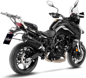 Tobă de eșapament LeoVince LV-14 Black Edition Slip-On pentru Benelli TRK 702, 2, nordicamoto.ro