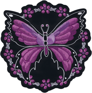 Butterfly Chain Patch Black, Pink, White, 1, nordicamoto.ro