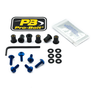 Screen Bolt Aluminium Blue