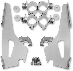 Fats/slim Windshield Trigger-lock Complete Mount Kit Polished