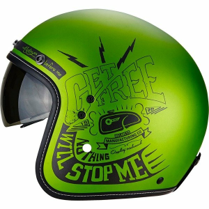 Casca jet SCORPION BELFAST FENDER Negru/Verde S, 4, nordicamoto.ro