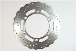 Brake Rotor Fixed Contour Wave Rear Silver, Stainless Steel