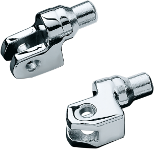Tapered Foot Peg Adapters Chrome, 1, nordicamoto.ro