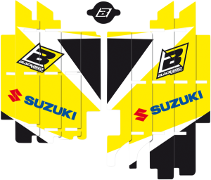 Rad Louver Decals Black, White, Yellow, 1, nordicamoto.ro