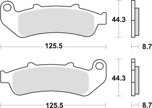 Placute frana fata/spate TRW Organice HONDA CBR 1000 F DUAL '93-'00