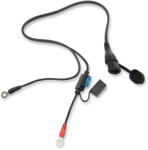 1/4(r) Eyelet Battery Connection Lead Black