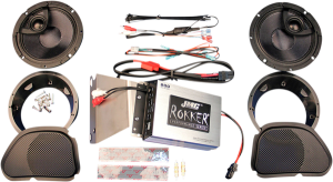 Jmc Rokker® 200w 2-channel Amplifier And Speaker Kit Black, Silver, 1, nordicamoto.ro