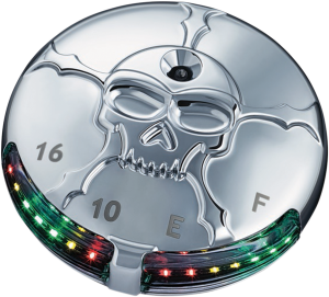 Zombie Led Fuel And Battery Gauge Chrome, 3, nordicamoto.ro