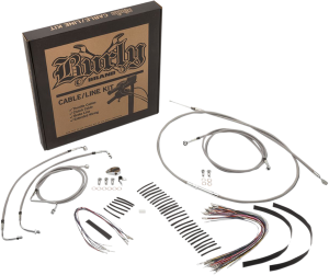 Complete Stainless Braided Handlebar Cable/brake Line Kit Silver