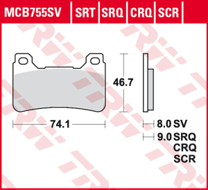 Srt Series Sindered Front Brake Pads, 1, nordicamoto.ro