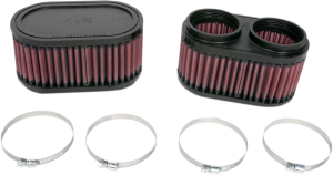 Clamp-on Air Filter Black, Red