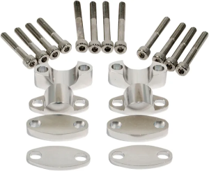 Aluminum Handlebar Riser Kit Silver