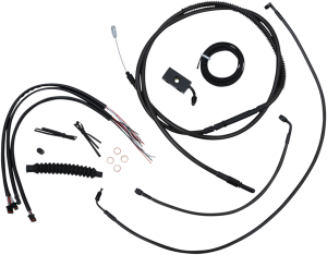 Complete Midnight Braided Handlebar Cable/brake Line Kit Black